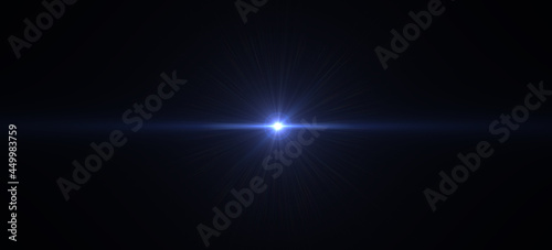 Natural, Sun flare on the black background