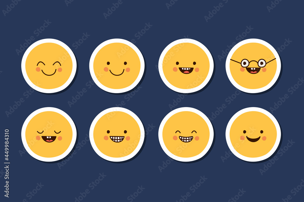 Fototapeta premium eight smiling faces