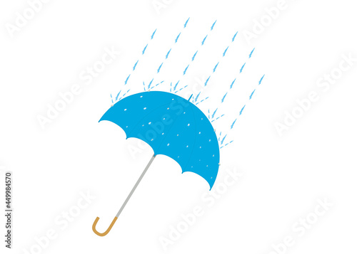 傘と雨（青）2