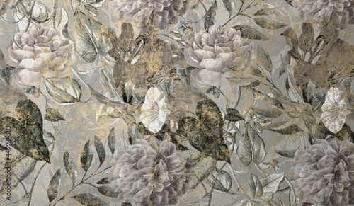 grunge floral texture background 