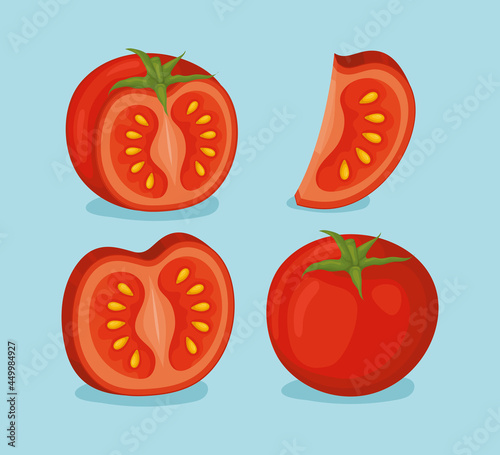 four tomato designs