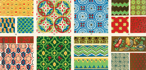 Antique illustration of the grammar of ornament by Owen Jones