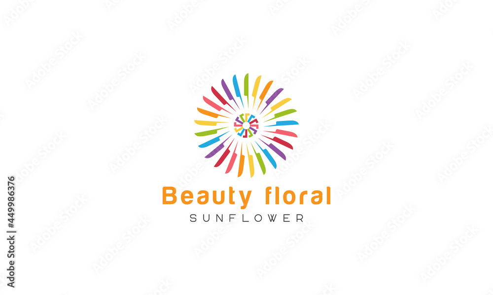 Sunflower logo, sun rays business logo design vector template.
Sunflower logo, sun rays business logo design vector template.