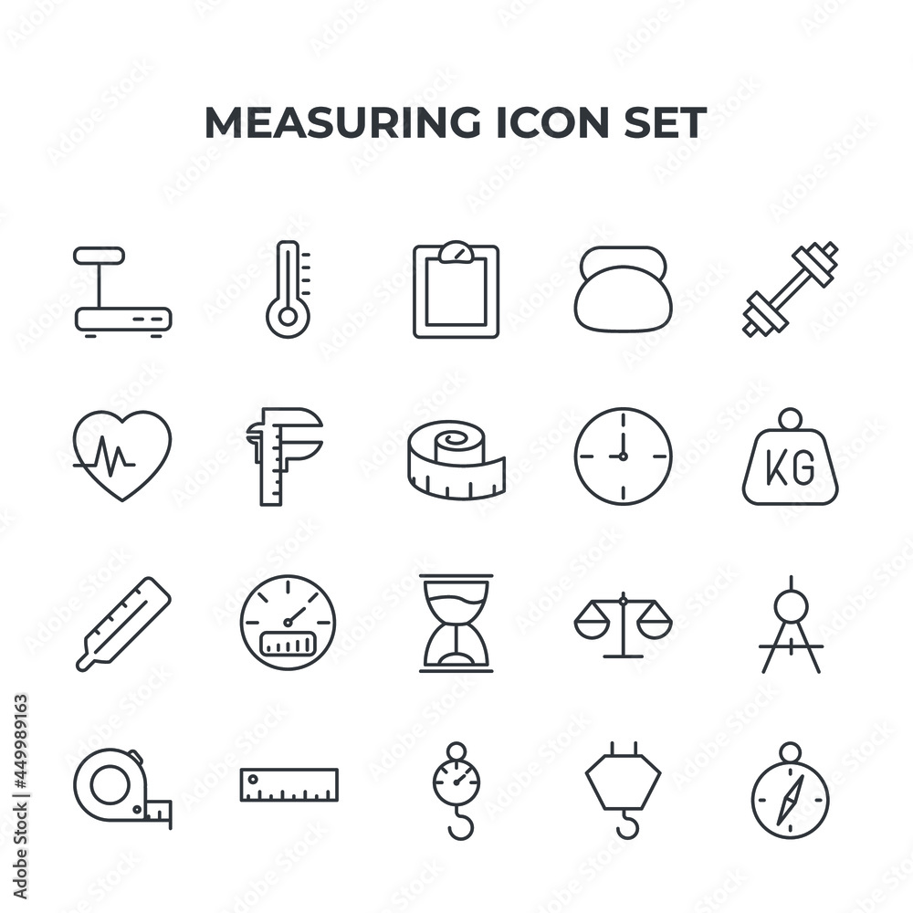 Fototapeta premium measuring set icon, isolated measuring set sign icon, vector illustration