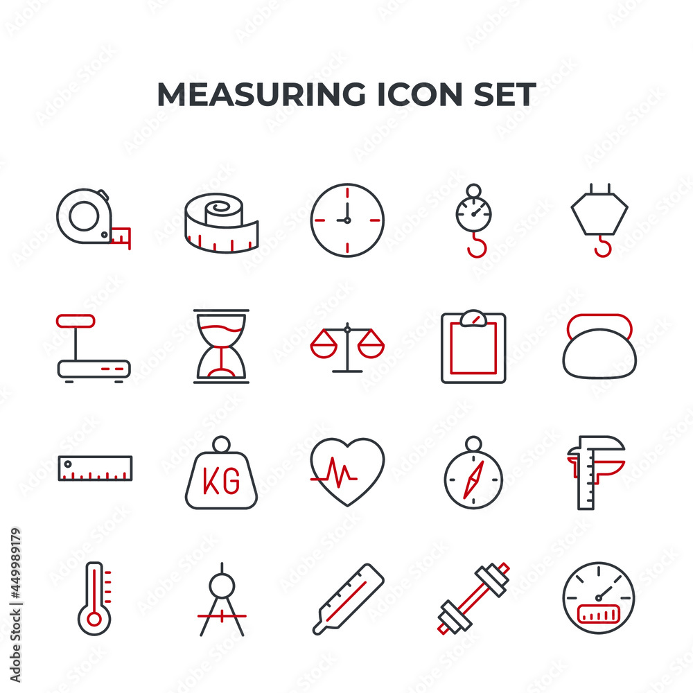 measuring set icon, isolated measuring set sign icon, vector illustration