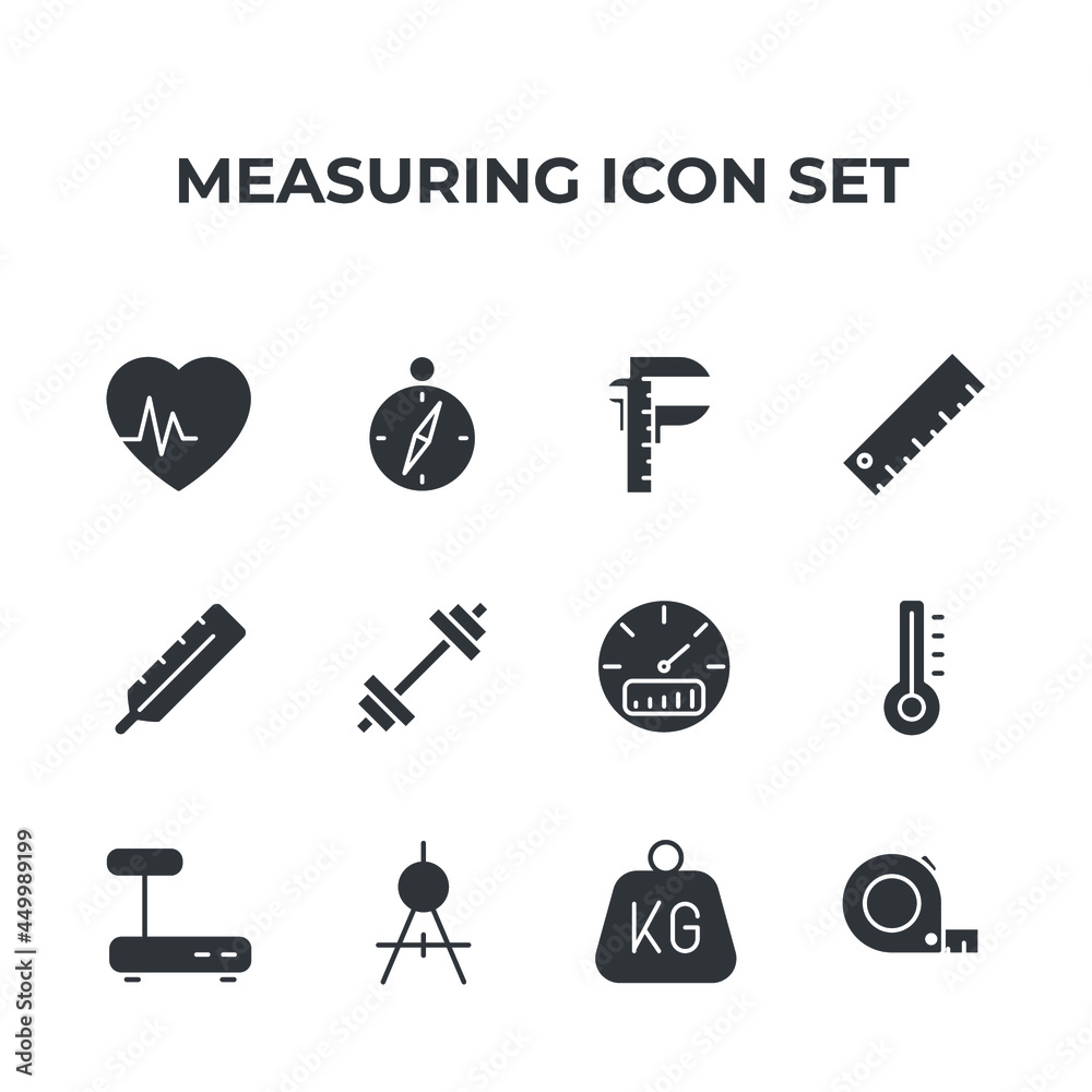 Fototapeta premium measuring set icon, isolated measuring set sign icon, vector illustration