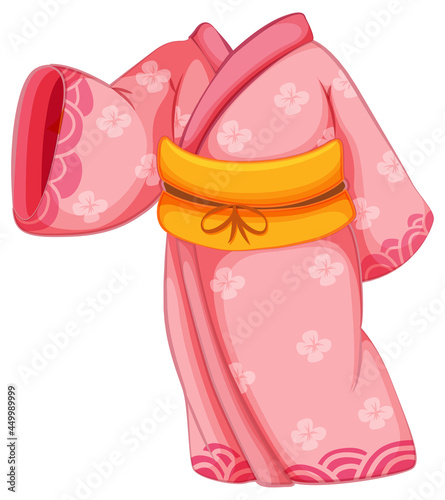 Japanese kimono isolated on white background