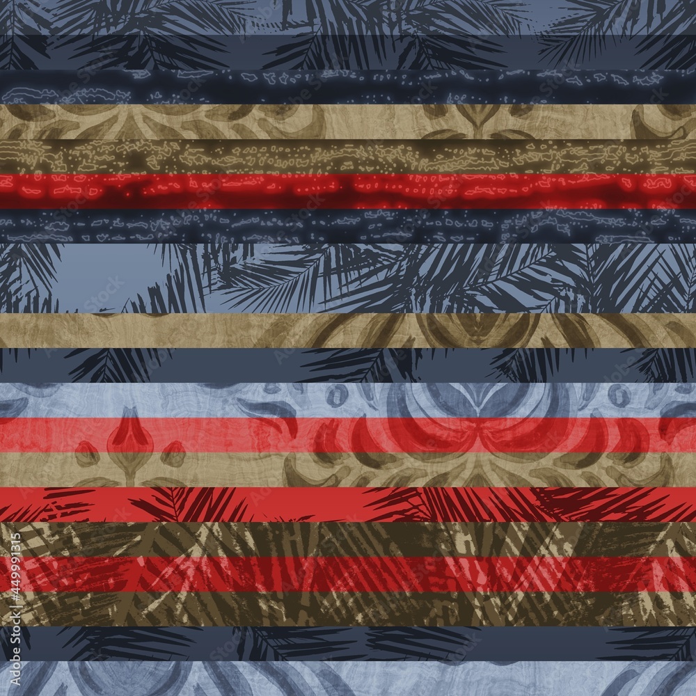 Seamless hip vogue random trendy stripe pattern print. High quality illustration. Detailed patterned strips of color. Luxury fashion or interior design print for surface design. Intricate posh style. Seamless hip vogue random trendy stripe pattern print. High quality illustration. Detailed patterned strips of color. Luxury fashion or interior design print for surface design. Intricate posh style.
