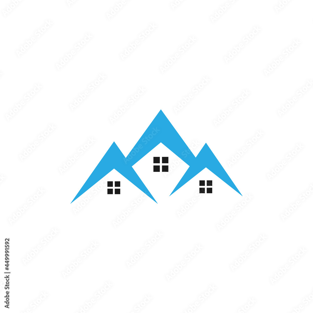 Real estate house icon design illustration template Real estate house icon design illustration template