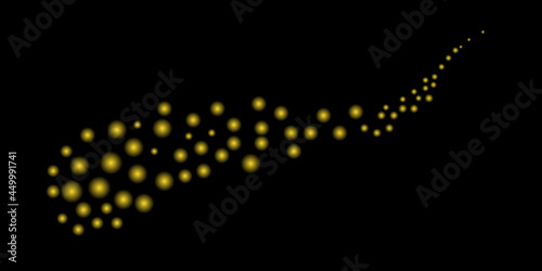 Abstract vector background. Glowing fireflies in the night. Enigmatic and mysterious illustration with beautiful yellow lights in the night.Vector illustration EPS.