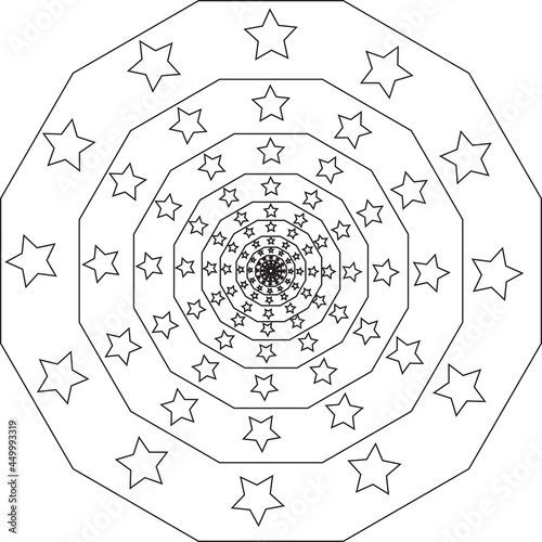 Mandala pattern black and white