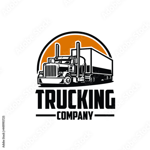 Perfect logo for trucking and freight industry. Trucking company ready made logo template 