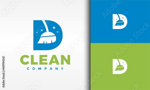 letter D broom logo