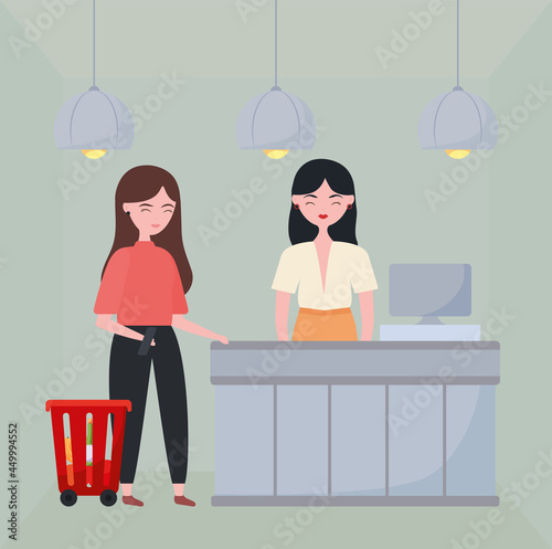 woman in cash register