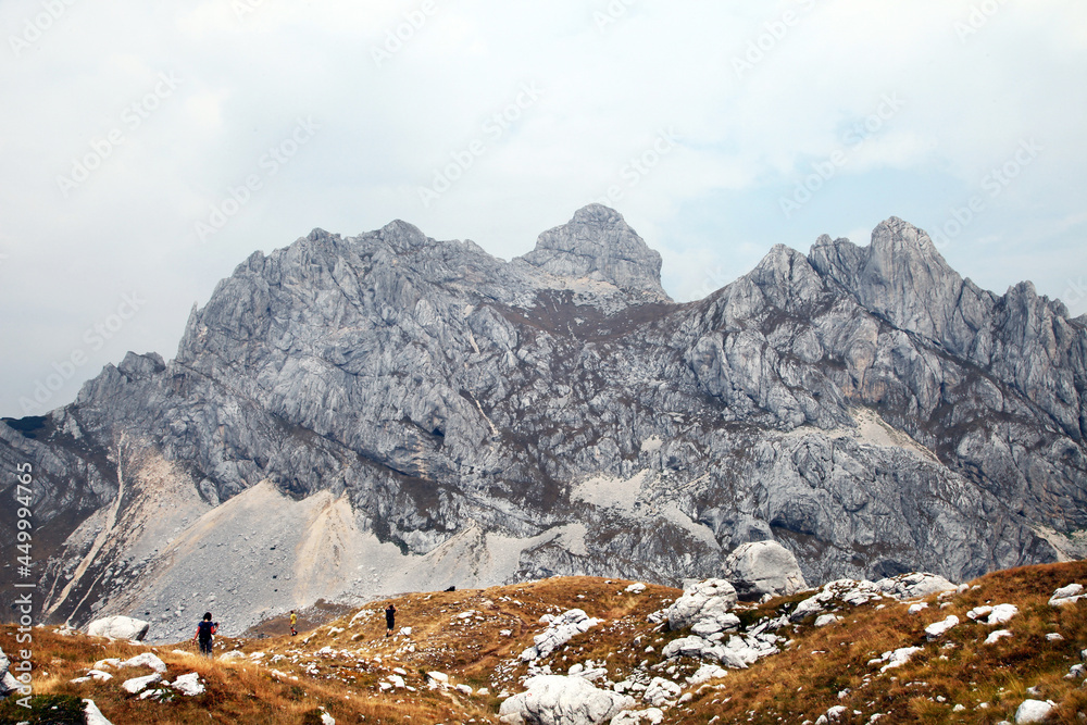 Mount Bobotov Kuk in Durmitor National Park, Dinaric Alps, Montenegro. Durmitor National Park is part of the UNESCO World Heritage.