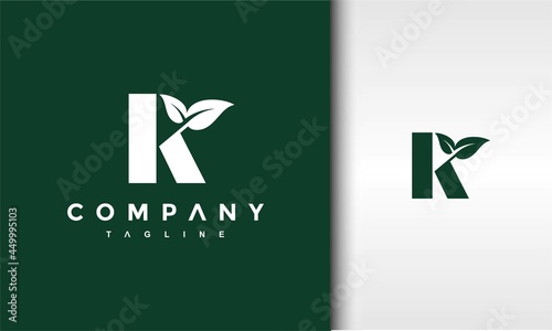 letter k leaf logo