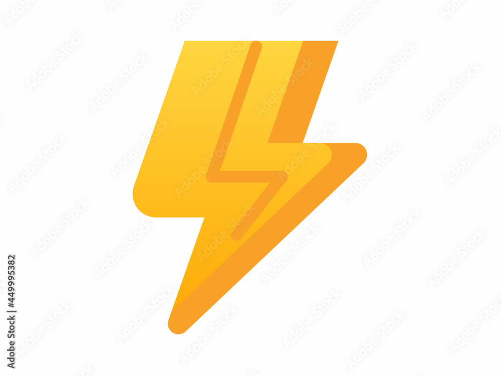 electric power lighting thunder single isolated icon with smooth style electric power lighting thunder single isolated icon with smooth style