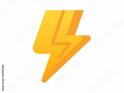 electric power lighting thunder single isolated icon with smooth style