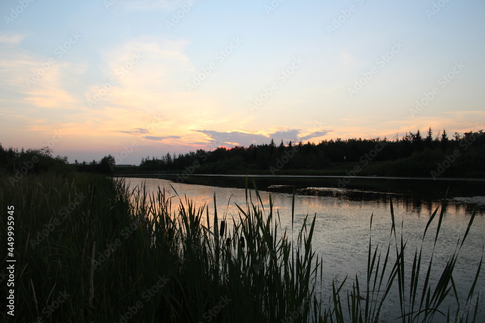 Dusk On The Lake, Pylypow Wetlands, Edmonton, Alberta