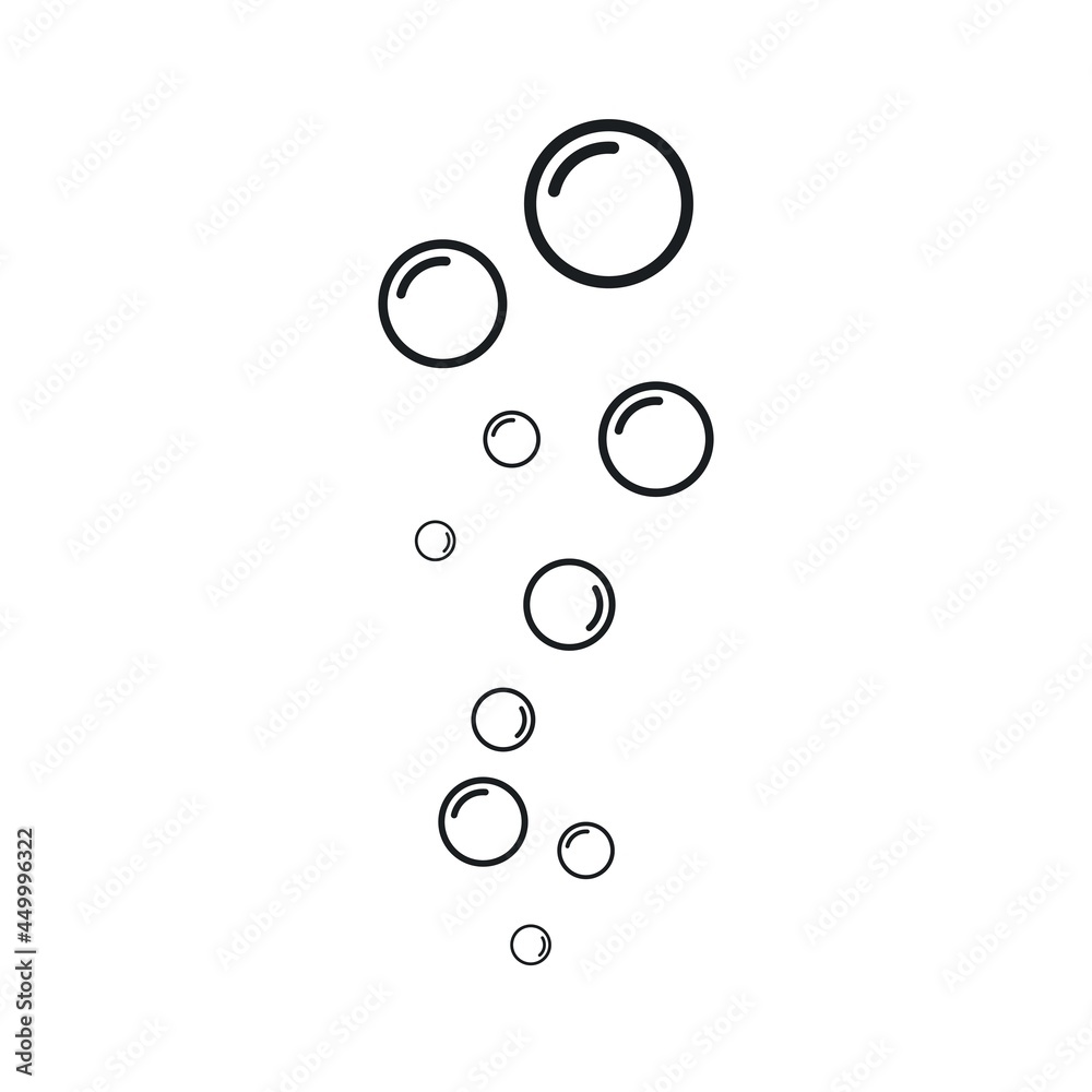 bubbles icon vector element design template