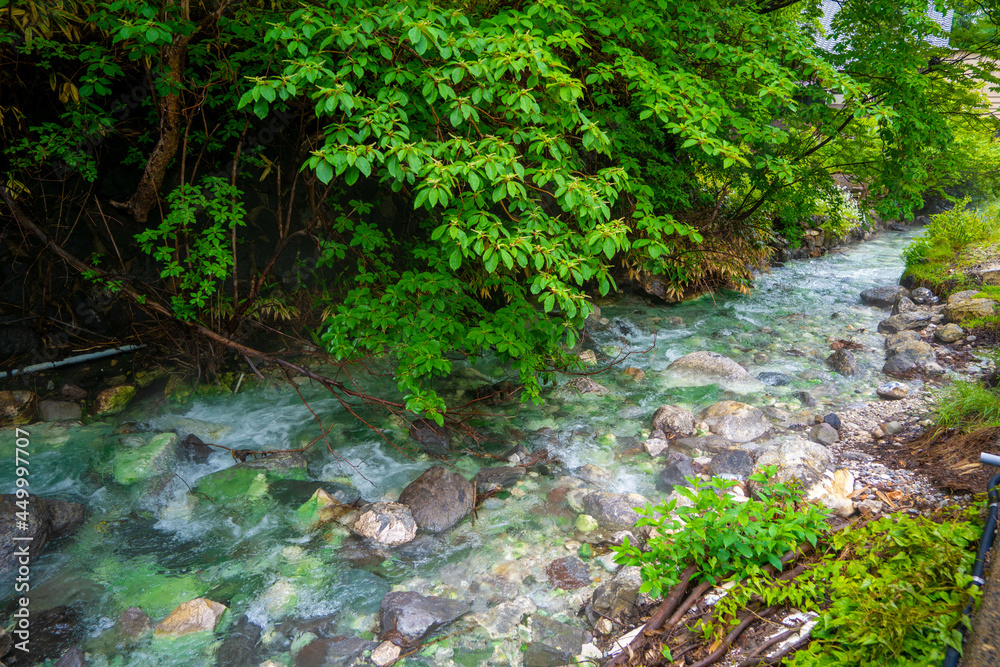 群馬県吾妻郡草津町の草津温泉に旅行している風景 A scene from a trip to Kusatsu Onsen in Kusatsu-machi, Agatsuma-gun, Gunma Prefecture. 