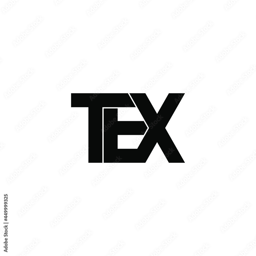 tex initial letter monogram logo design tex initial letter monogram logo design
