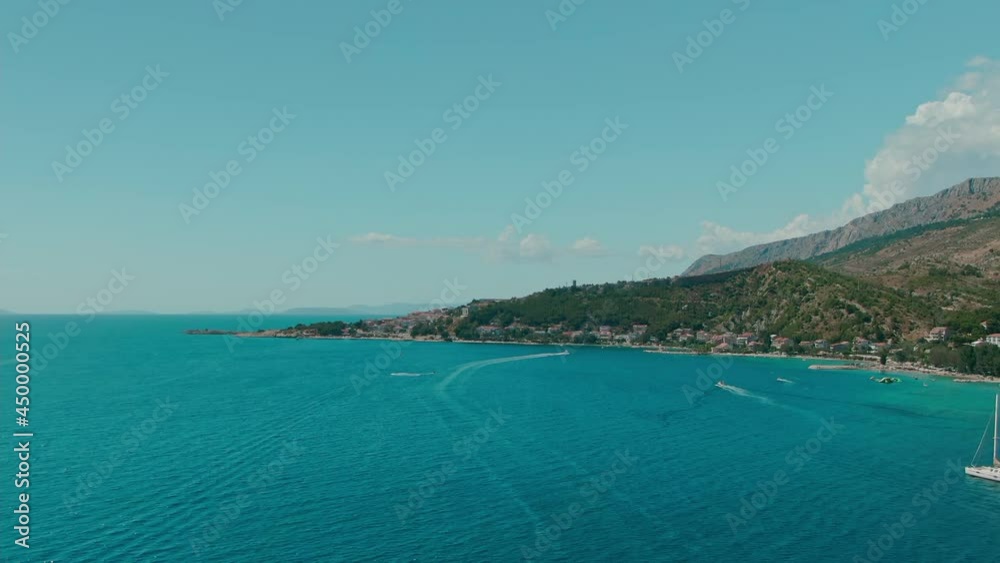 Croatia coast aerial beaches blue water nature clean sunny vacation Croatia coast aerial beaches blue water nature clean sunny vacation