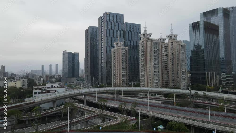 Aerial photography of Fuzhou Southeast Satellite TV's architectural landscape skyline Aerial photography of Fuzhou Southeast Satellite TV's architectural landscape skyline