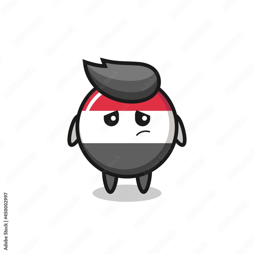 the lazy gesture of yemen flag badge cartoon character the lazy gesture of yemen flag badge cartoon character