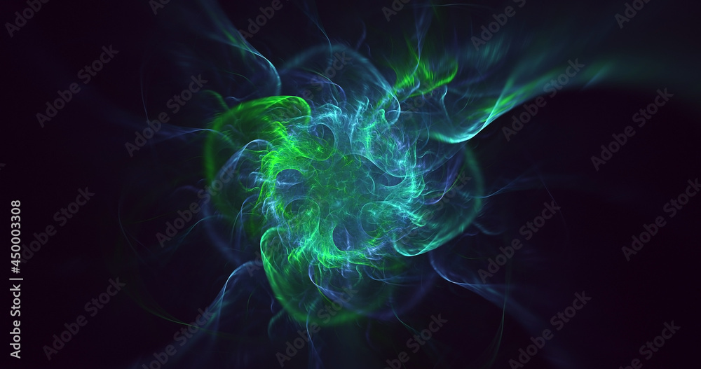 Obraz premium 3D rendering abstract multicolor fractal light background