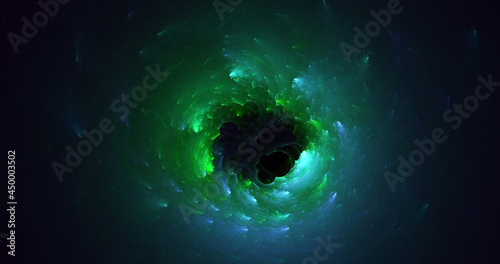 3D rendering abstract multicolor fractal light background