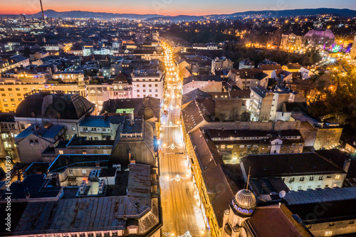 Early Winter Landscape in Zagreb, Croatia