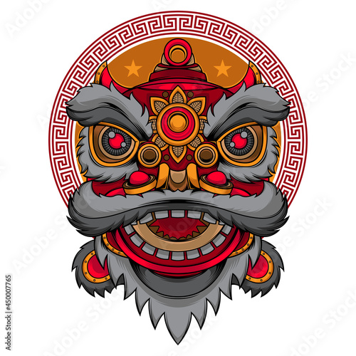 lion head dance logo