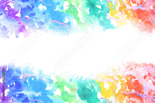 空 雲 虹 水彩 ベクター 背景