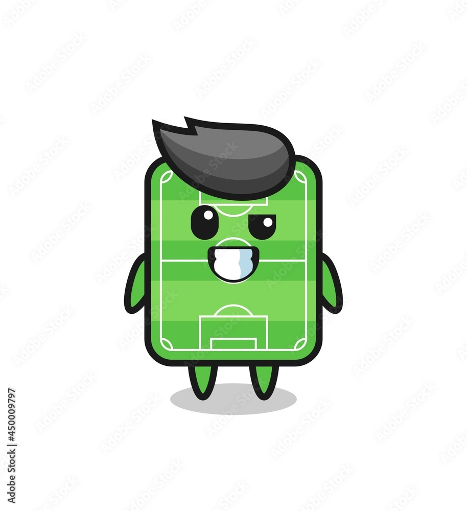 cute football field mascot with an optimistic face cute football field mascot with an optimistic face