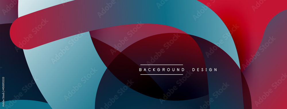 Abstract overlapping lines and circles geometric background with gradient colors Abstract overlapping lines and circles geometric background with gradient colors