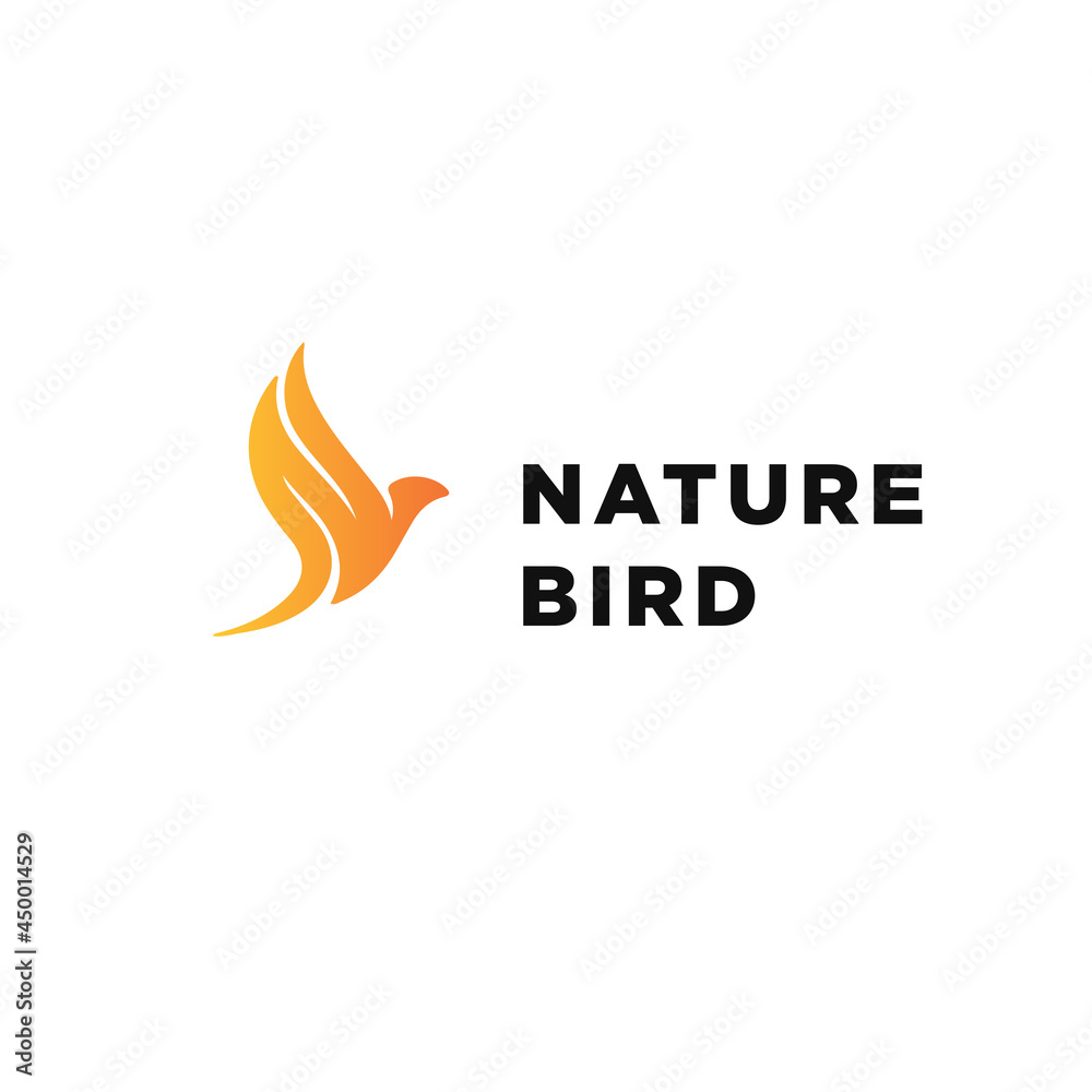Flying Wings Bird Logo abstract design vector template with gradient Flying Wings Bird Logo abstract design vector template with gradient