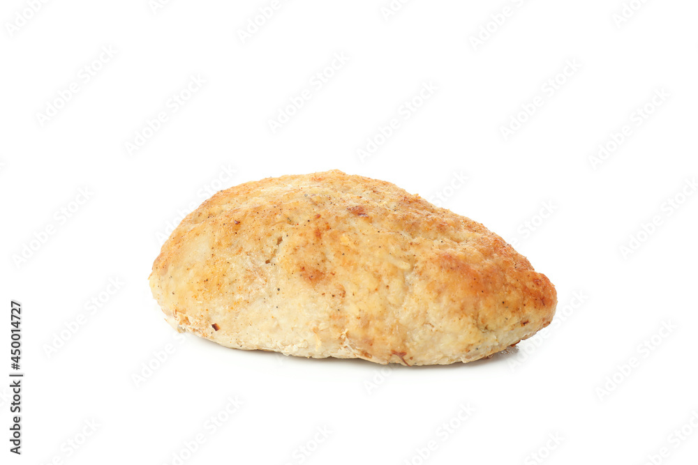 Single tasty сutlet isolated on white background Single tasty сutlet isolated on white background