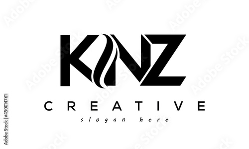 Letter KNZ creative logo design vector	 photo