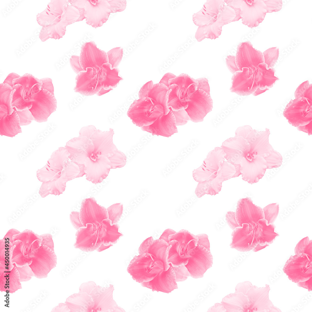 Floral seamless pattern. Pastel pink