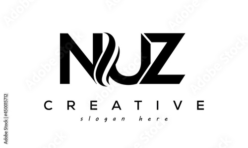 Letter NUZ creative logo design vector	 photo