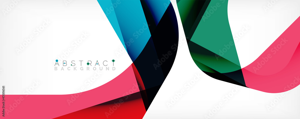 Minimal abstract background - color overlapping shapes on white with shadow lines. Vector Illustration For Wallpaper, Banner, Background, Landing Page Minimal abstract background - color overlapping shapes on white with shadow lines. Vector Illustration For Wallpaper, Banner, Background, Landing Page