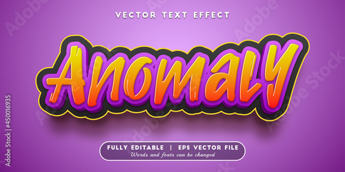 Text effects 3d anomaly, editable text style
