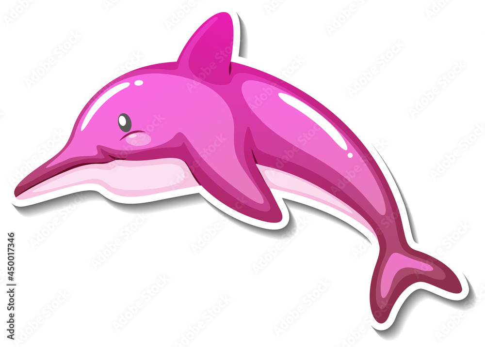 Dolphin sea animal cartoon sticker Dolphin sea animal cartoon sticker
