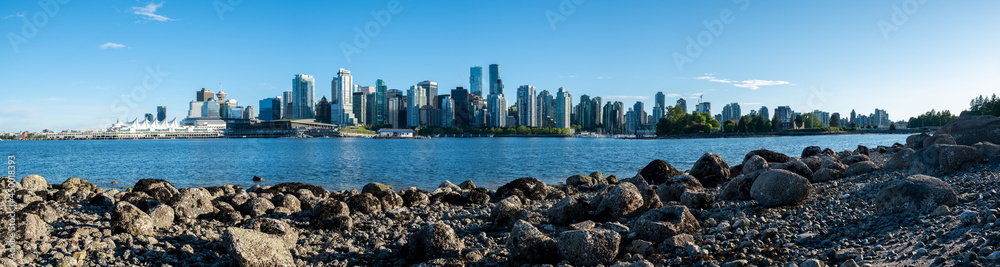 Naklejka premium Waterfront and Coal Harbor Downtown Vancouver Panorama