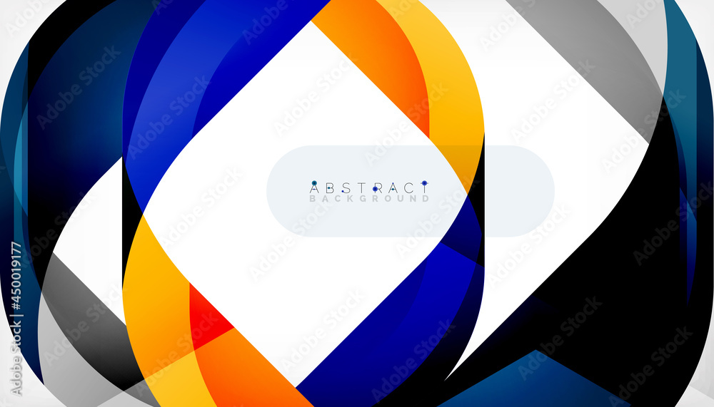Abstract square shape with overlapping waves, minimal geometric background. Vector Illustration For Wallpaper, Banner, Background, Landing Page Abstract square shape with overlapping waves, minimal geometric background. Vector Illustration For Wallpaper, Banner, Background, Landing Page