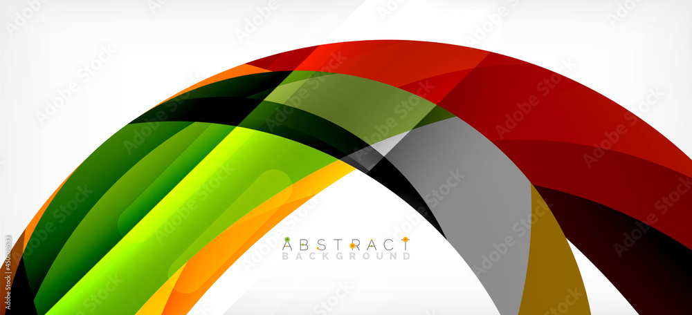 Geometric abstract background. Circle created with overlapping color shapes. Vector Illustration For Wallpaper, Banner, Background, Landing Page Geometric abstract background. Circle created with overlapping color shapes. Vector Illustration For Wallpaper, Banner, Background, Landing Page