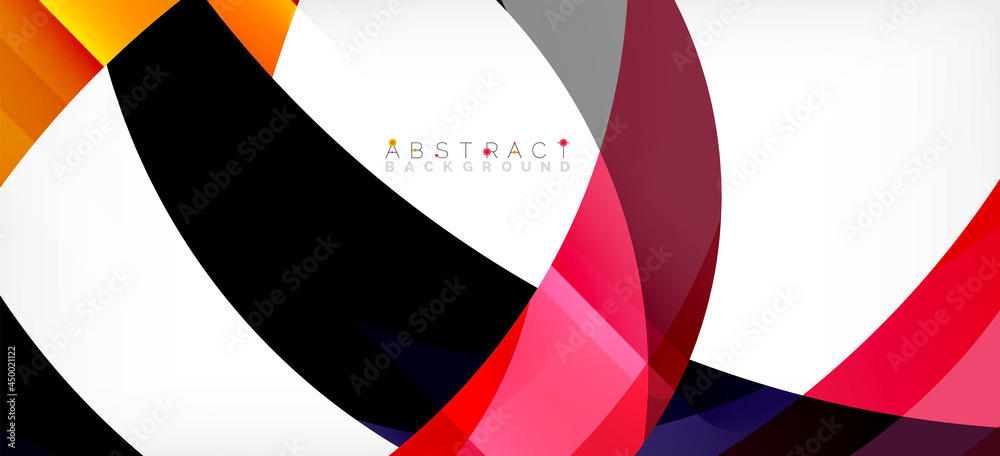 Color circle shapes, minimal geometric background. Trendy dynamic composition. Vector Illustration For Wallpaper, Banner, Background, Landing Page Color circle shapes, minimal geometric background. Trendy dynamic composition. Vector Illustration For Wallpaper, Banner, Background, Landing Page