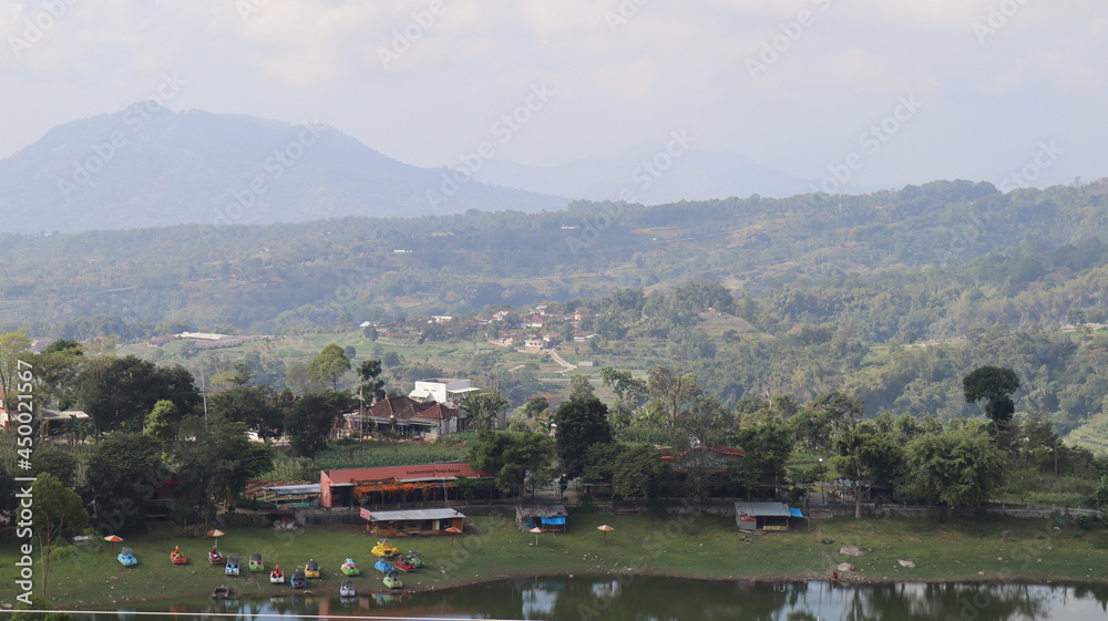 Obraz premium village on the lake