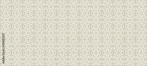 Vector Seamless Traditional Korean Pattern, Background Template, Traditional Geometric Ornament.

